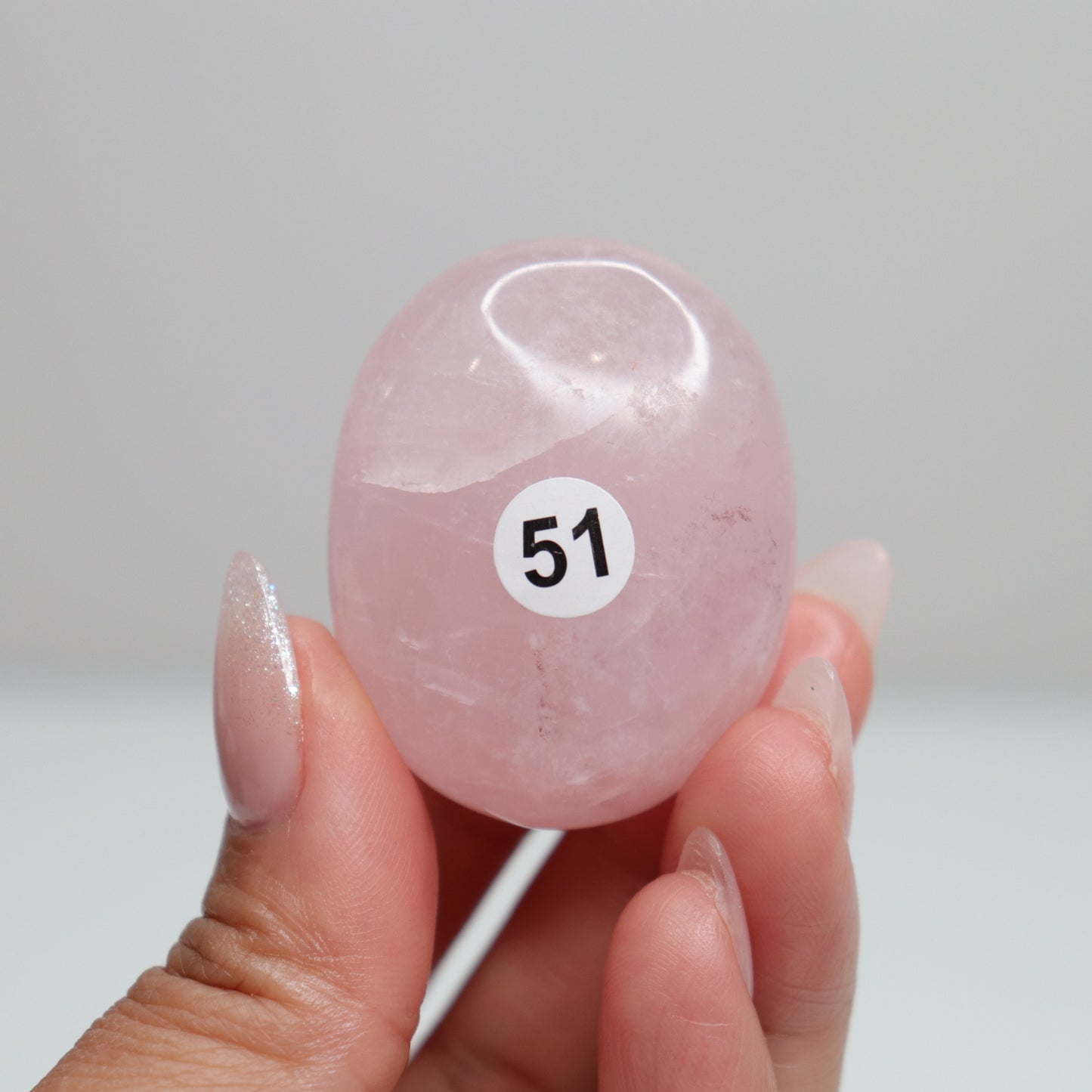 Rose Quartz Palm Stone 51