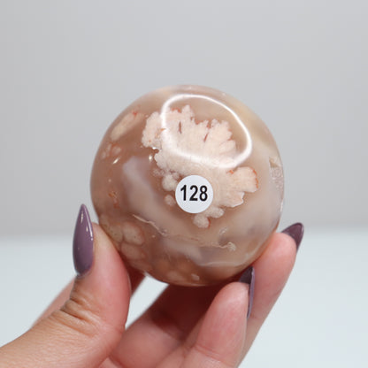 Flower Agate Palm Stone 128