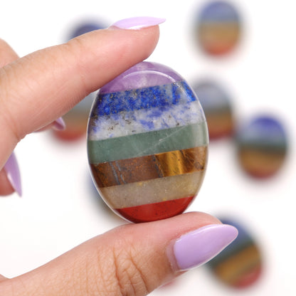 7 Chakra Flat Stones