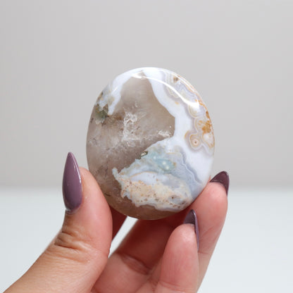 Flower Agate Palm Stone 103