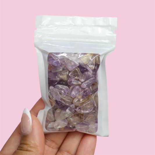 Amethyst & Citrine Chips 60g
