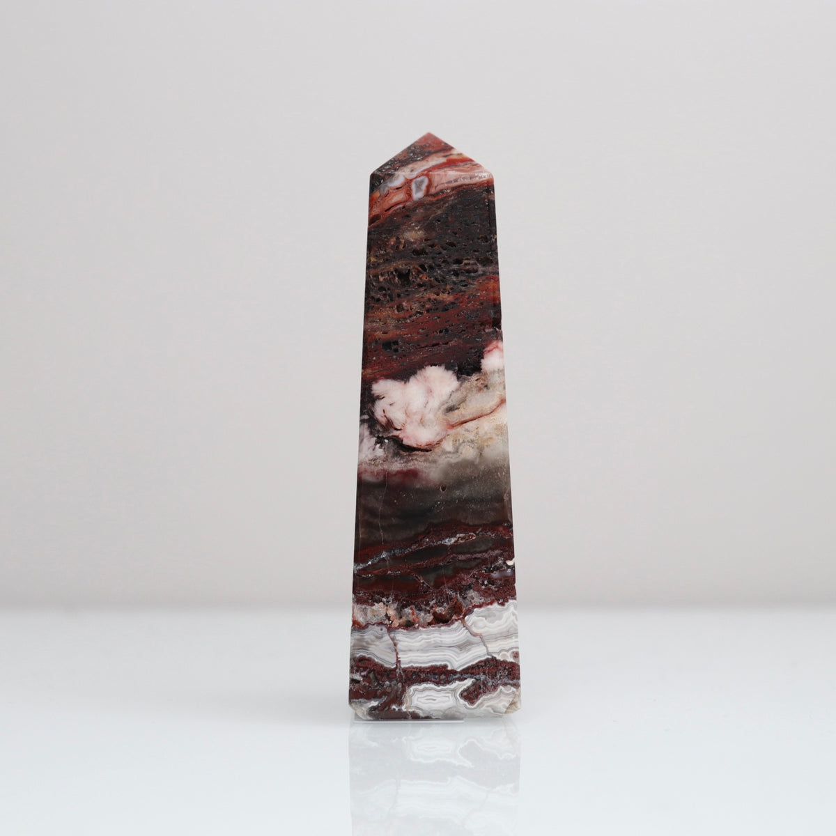 Mexican Lace Agate Tower 120