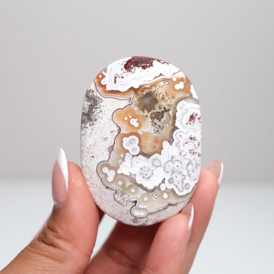 Mexican Lace Agate Palm Stone R