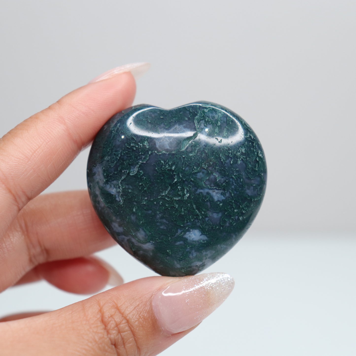 Moss Agate Heart | 58