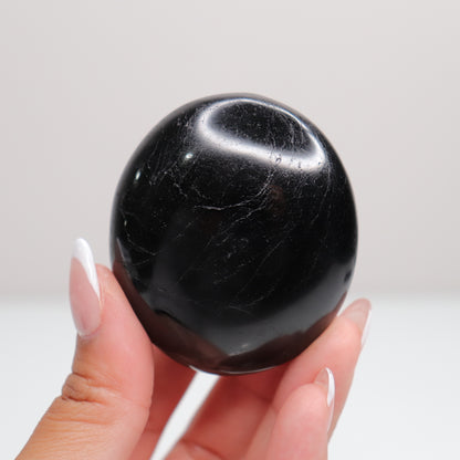 Black Tourmaline Palm Stone | B