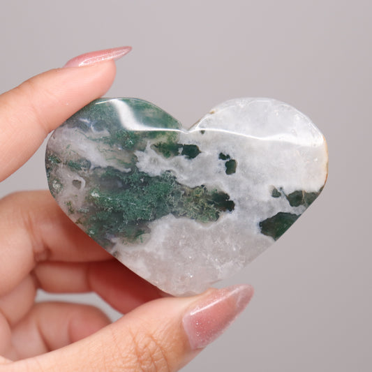 Moss Agate Heart | 22