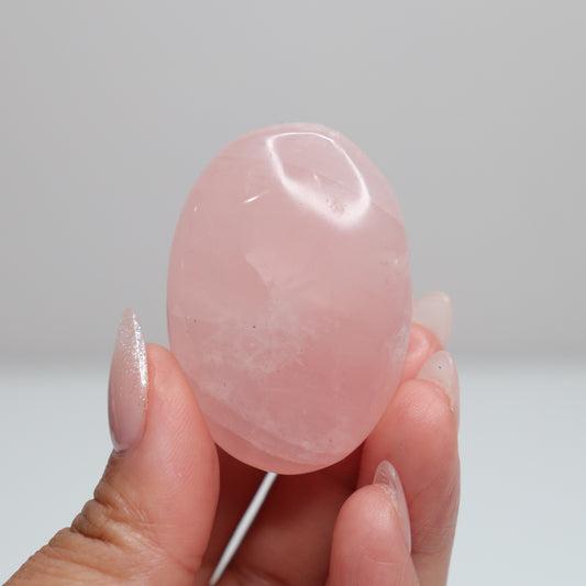Rose Quartz Palm Stone 52