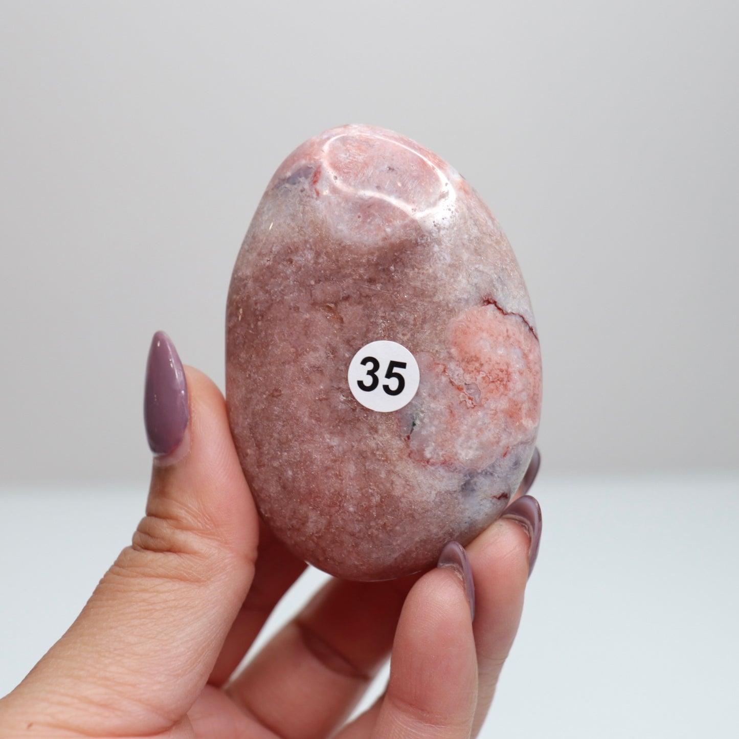 Pink Amethyst Palm Stone | 35
