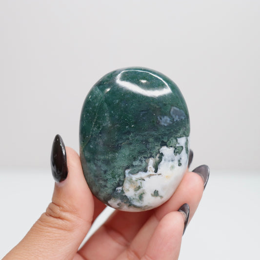 Moss Agate Palm Stone 31