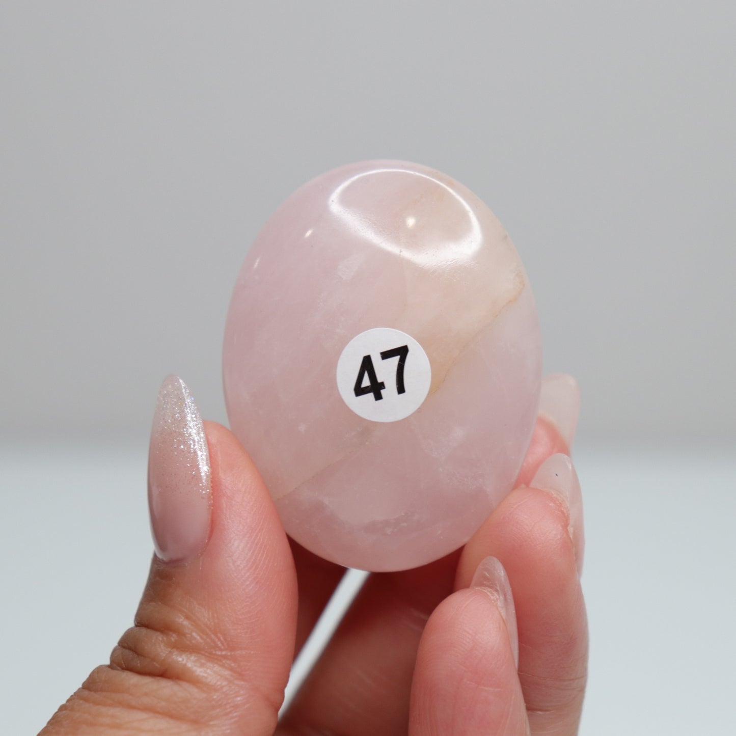 Rose Quartz Palm Stone 47
