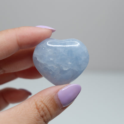 Blue Calcite Heart A
