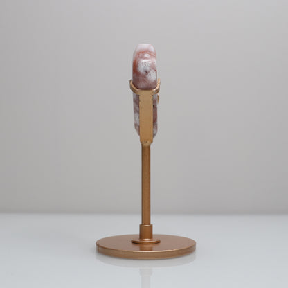 Flower Agate Heart w/ Stand | 5