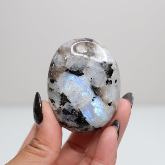 Rainbow Moonstone Palm Stone 65