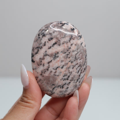 Pink Zebra Jasper Palm Stone | 4