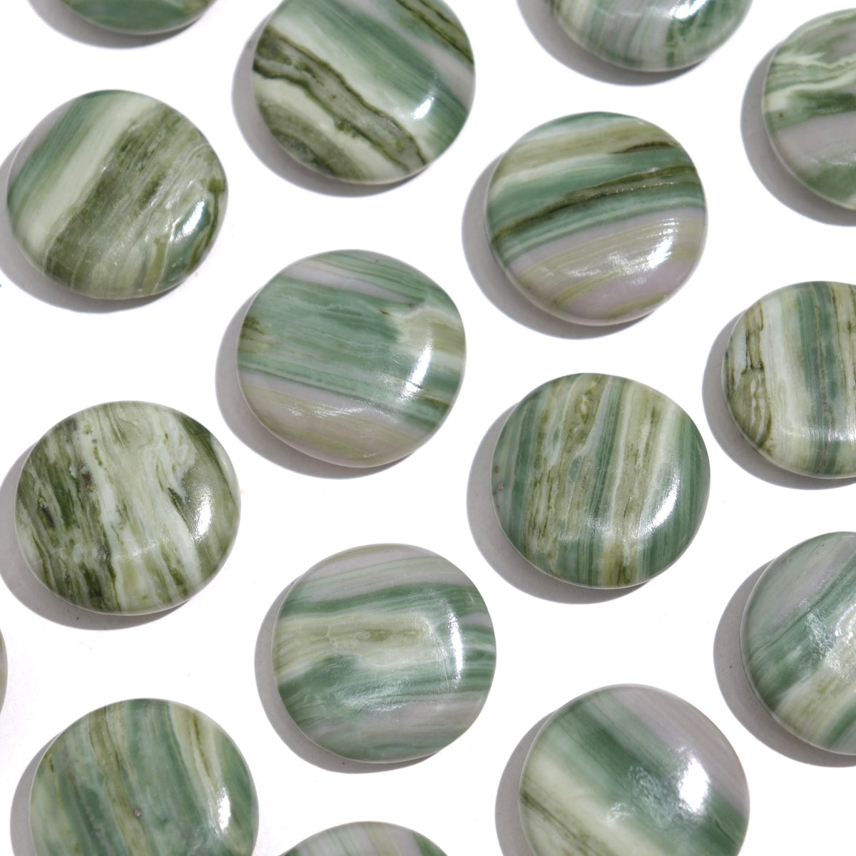 Banded Serpentine Mini Flat Stones