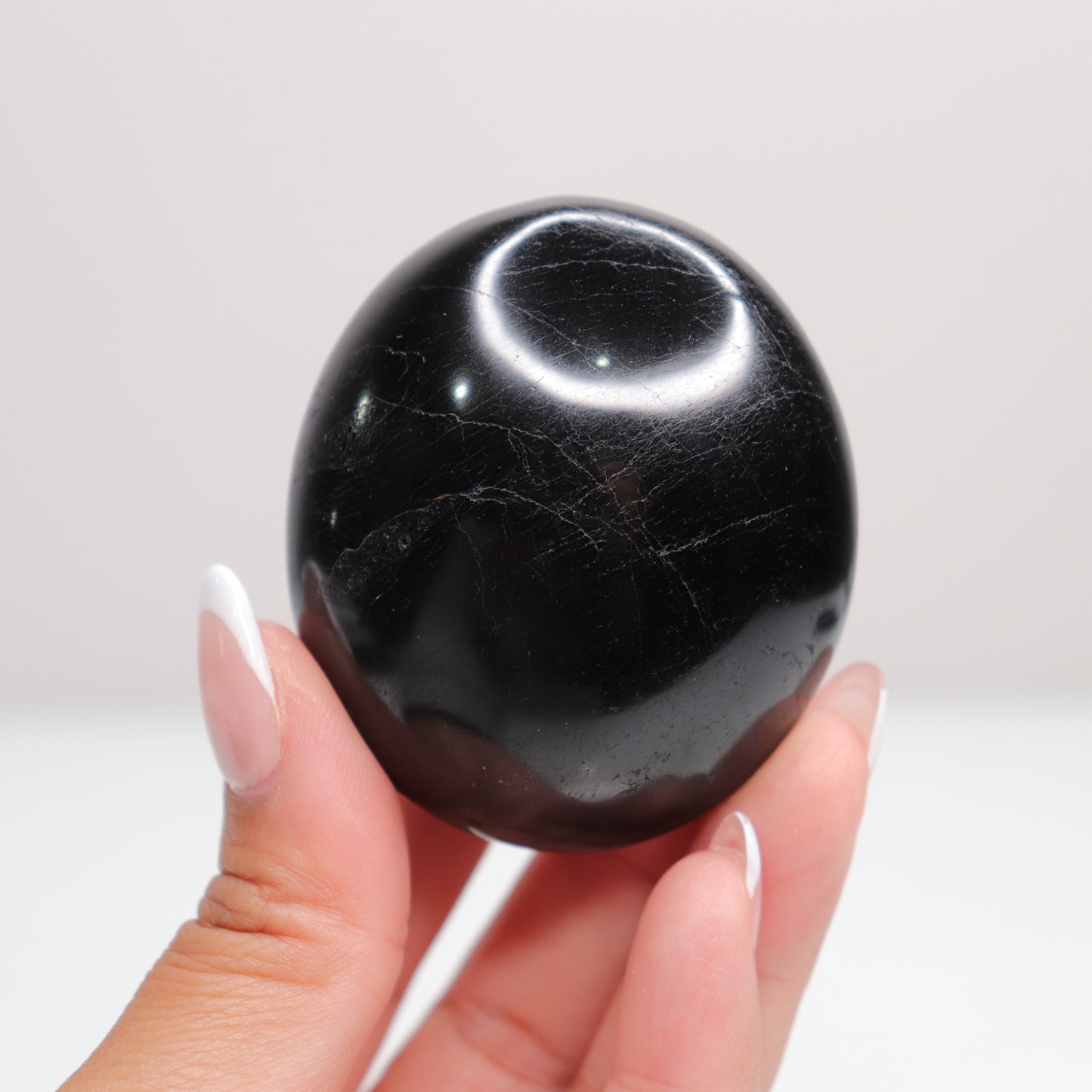 Black Tourmaline Palm Stone | B