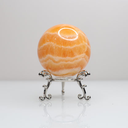 Orange Calcite Sphere | 6