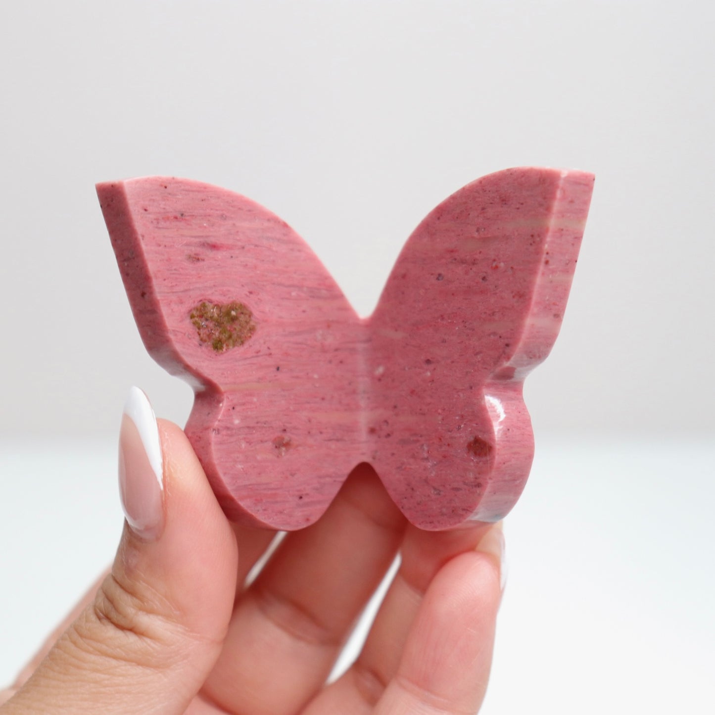 Pink Petrified Wood Butterfly I