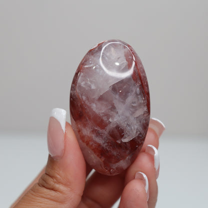 Hematoid Quartz Palm Stone | 10