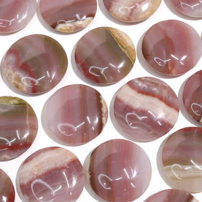 Pink Banded Calcite Flat Stones