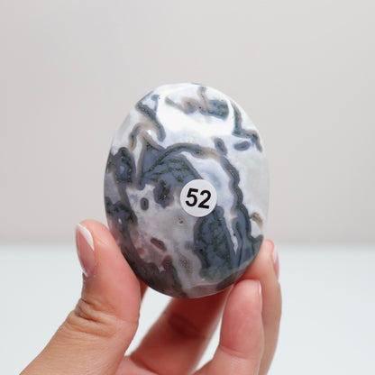 Moss Agate Palm Stone | 52