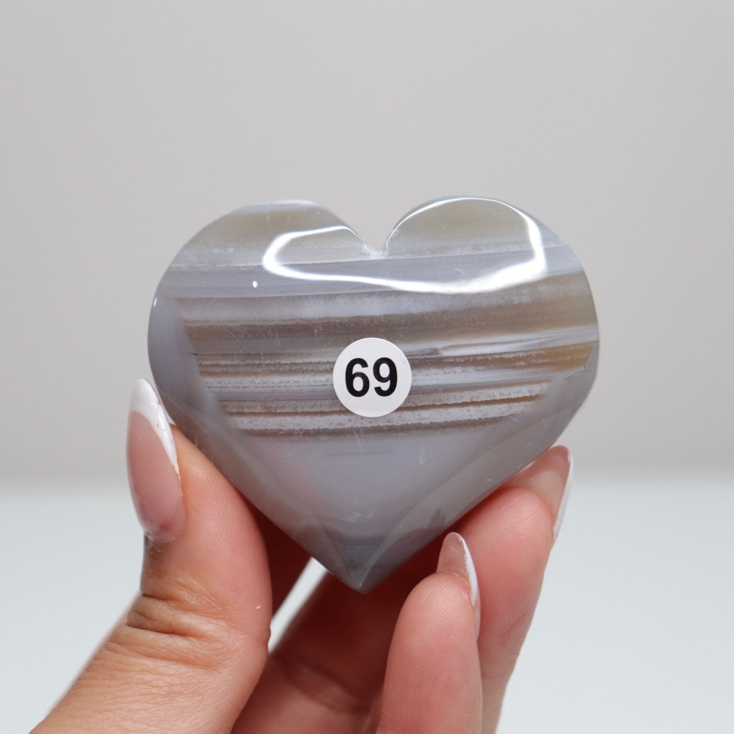 Banded Agate Heart 69