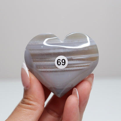 Banded Agate Heart 69