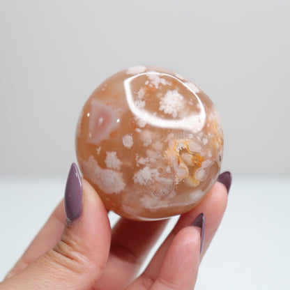 Flower Agate Palm Stone 123