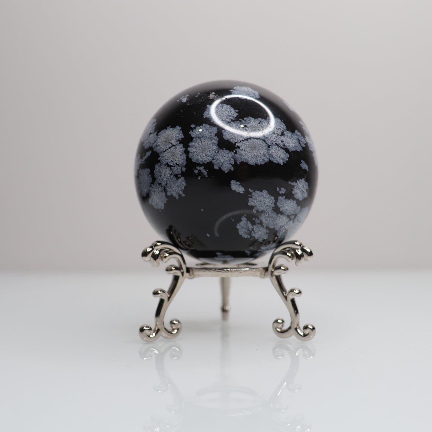 Snowflake Obsidian Sphere | 72