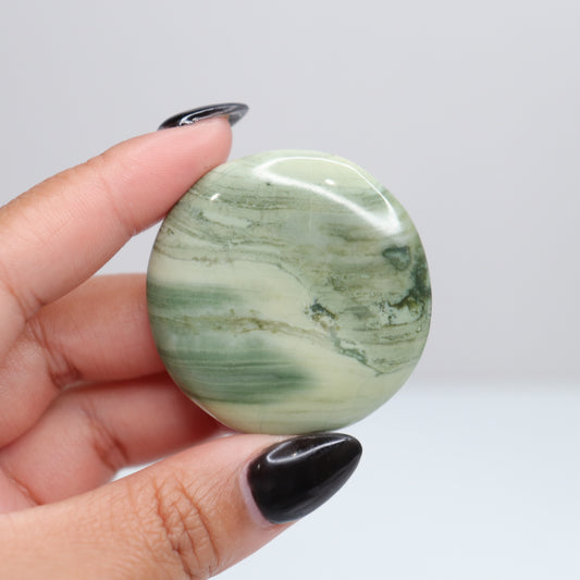 Banded Serpentine Flat Stone 12