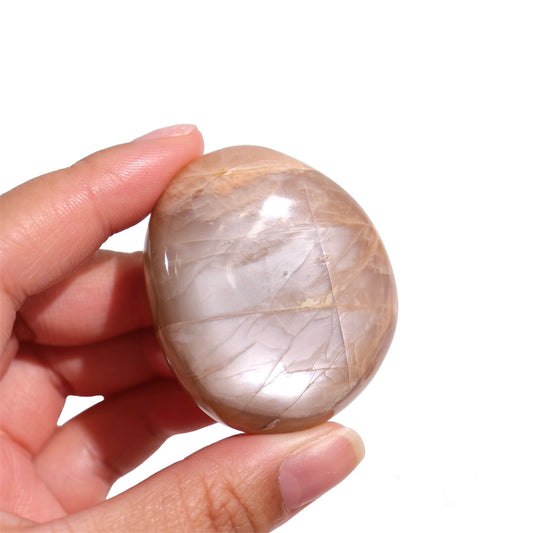 Peach Moonstone Palm Stone | 2