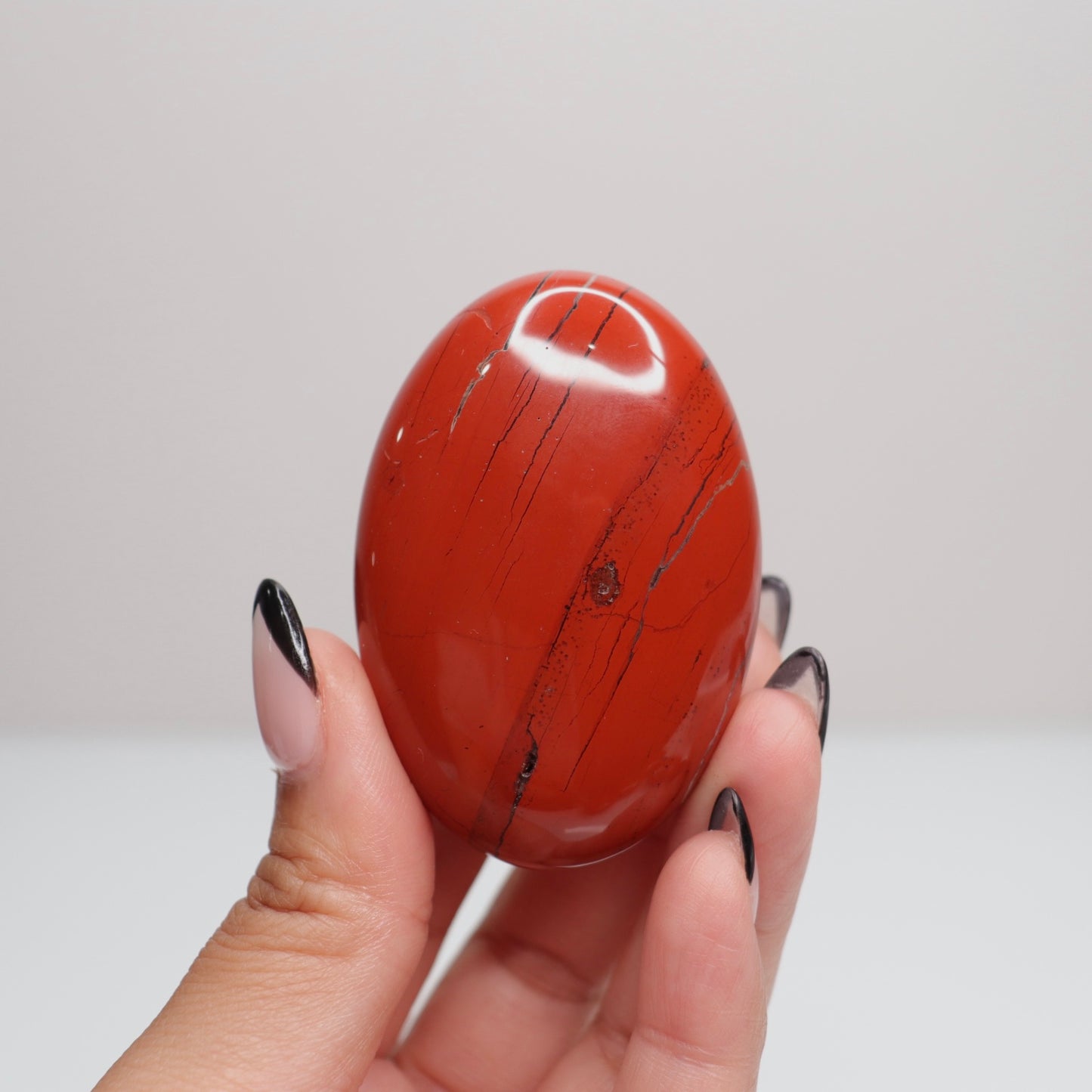 Red Jasper Palm Stone  | B