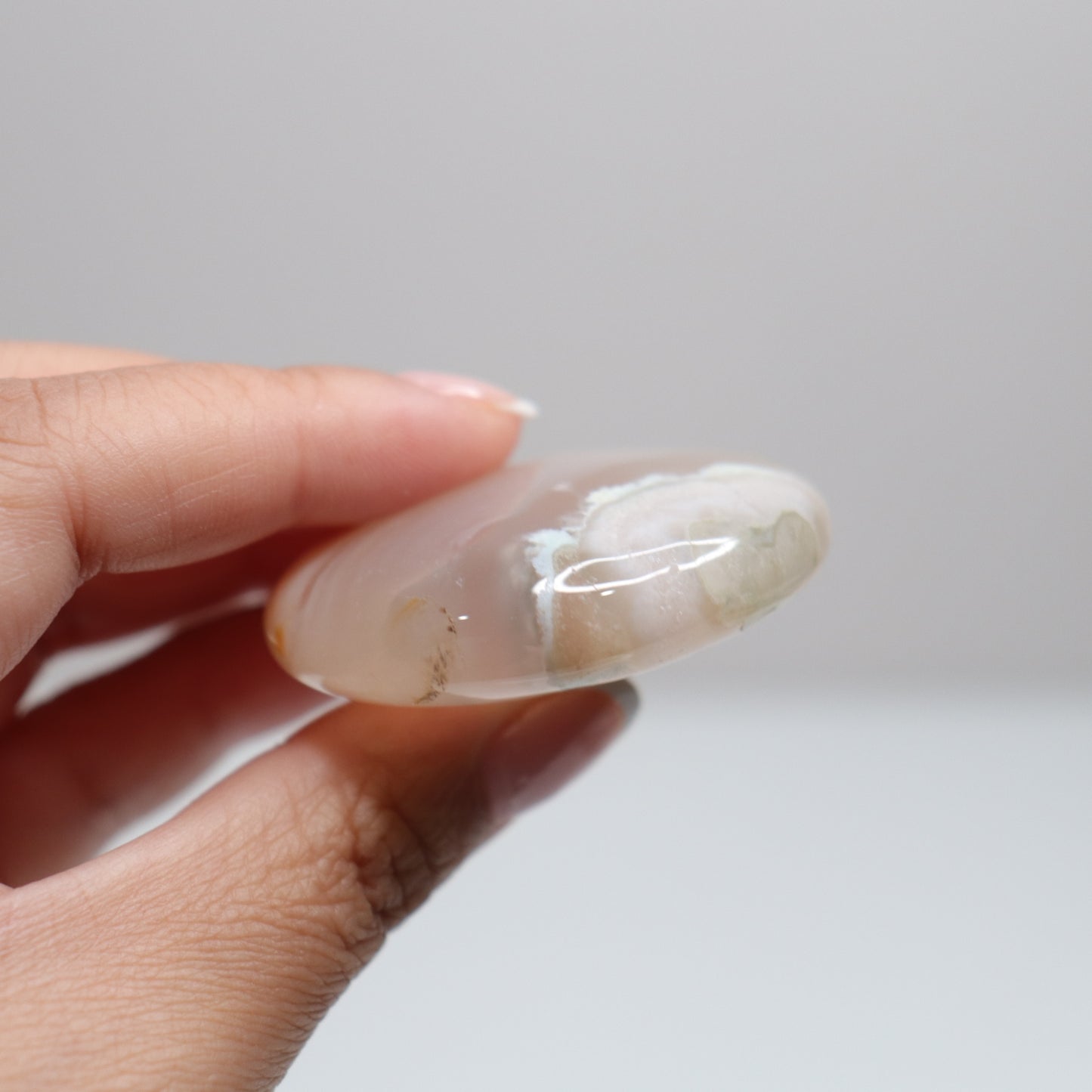 Flower Agate Round Palm | 12