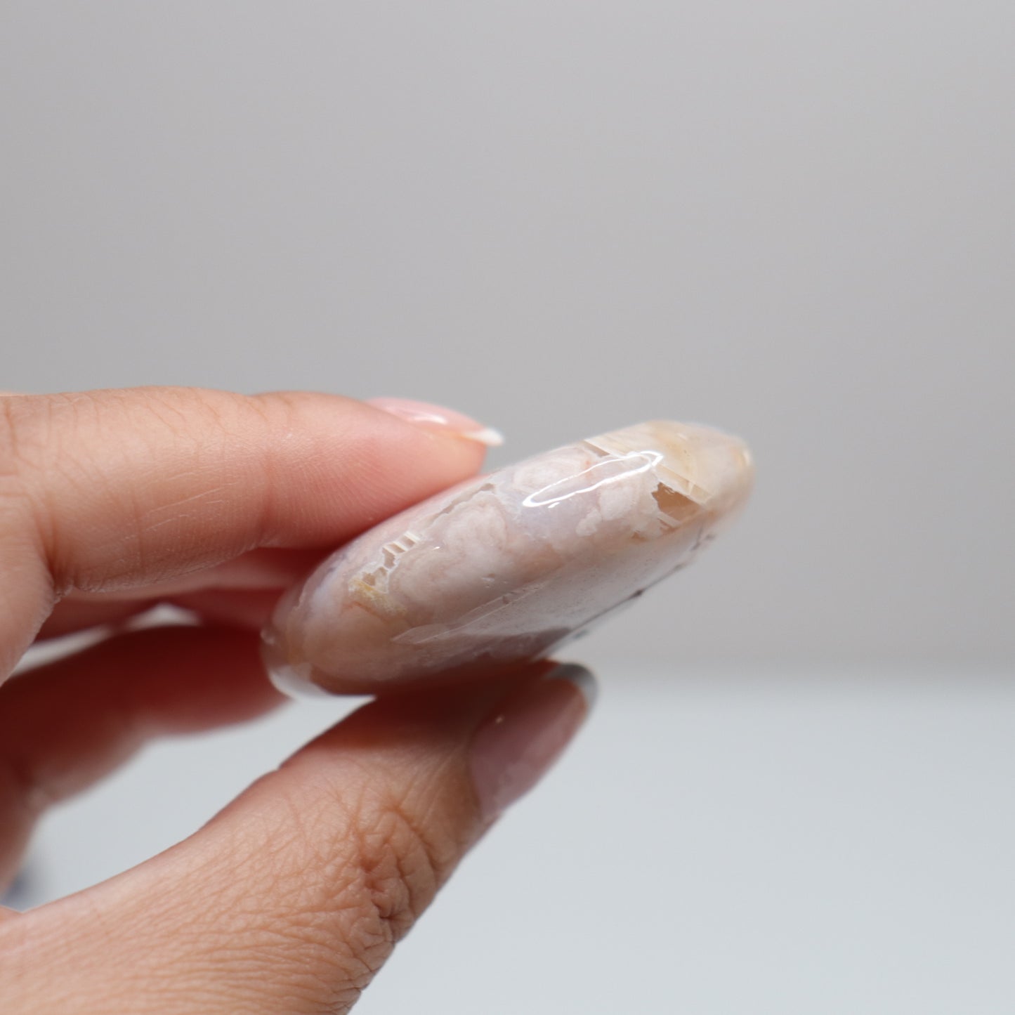 Flower Agate Round Palm | 10