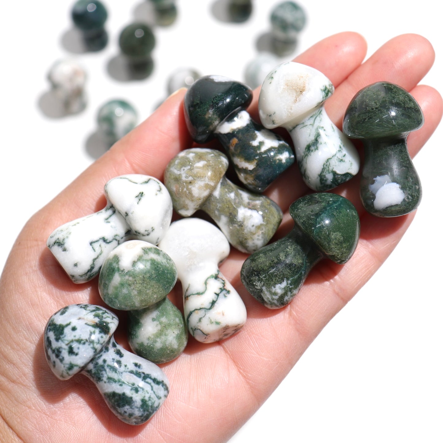 Moss Agate Mushrooms 🍄