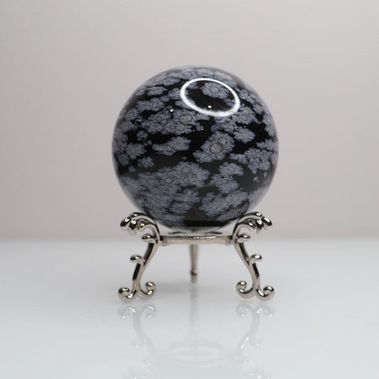 Snowflake Obsidian Sphere | 73