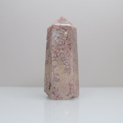 Pink Amethyst X Flower Agate Tower