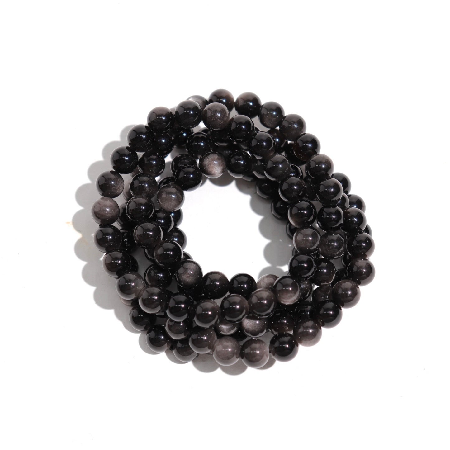 Silver Sheen Obsidian Bracelets | 8mm