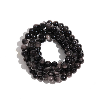 Silver Sheen Obsidian Bracelets | 8mm