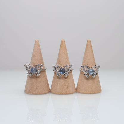 Labradorite Butterfly Rings