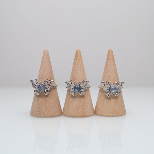 Labradorite Butterfly Rings