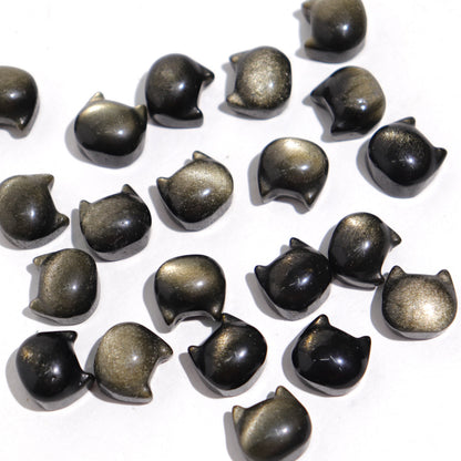 Black Obsidian Cats | Golden Sheen
