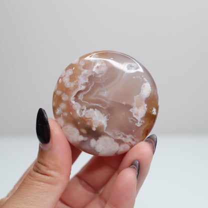 Flower Agate Round Palm | 1*