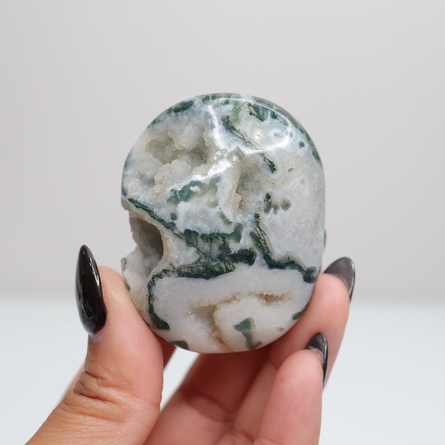 Moss Agate Palm Stone 24