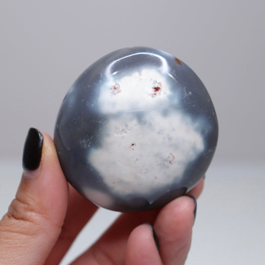 Orca Agate Palm Stone | 1