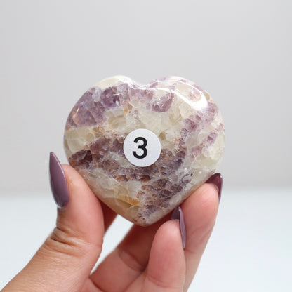 Fluorite & Calcite Heart 3