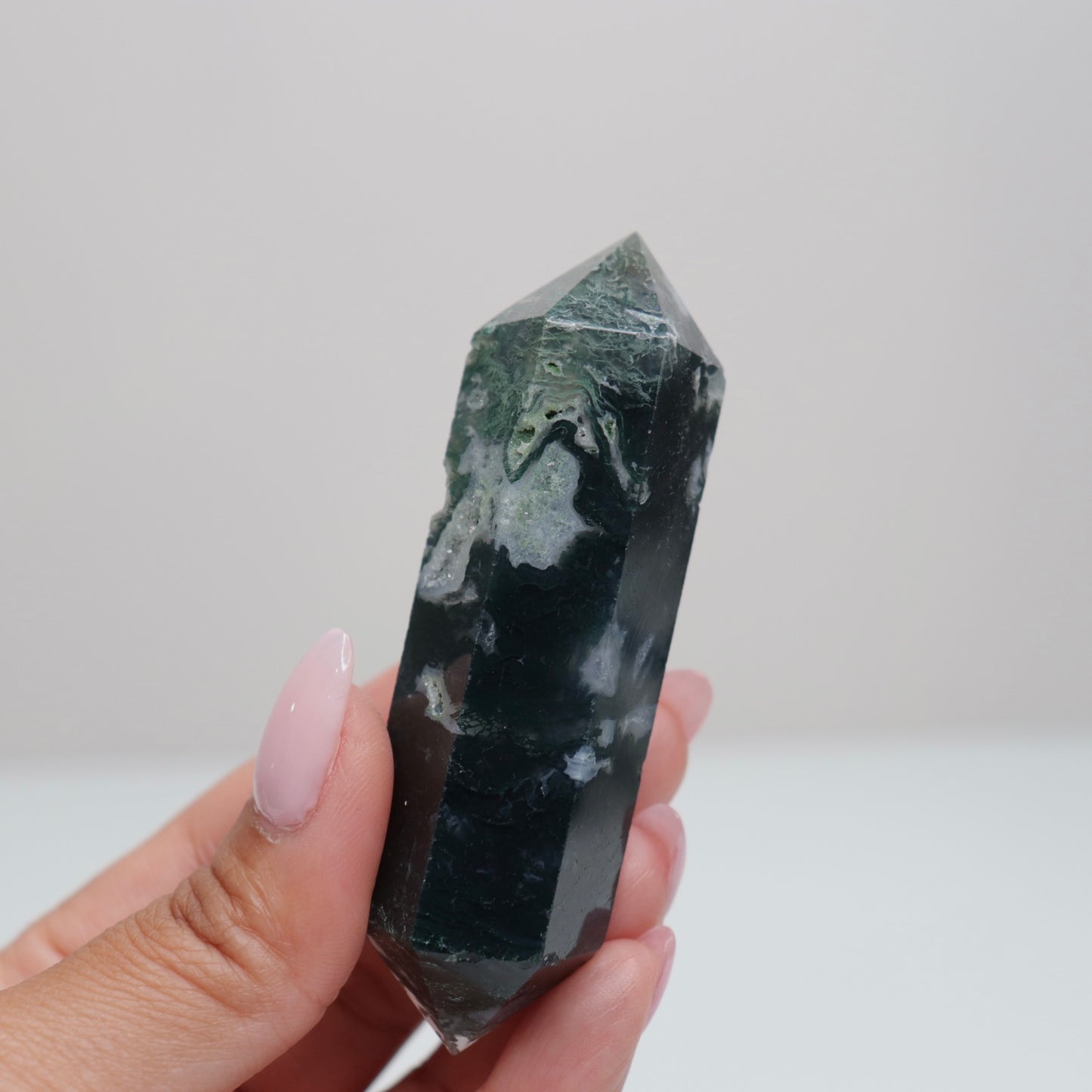 Moss Agate DT w/ Druzy | 3