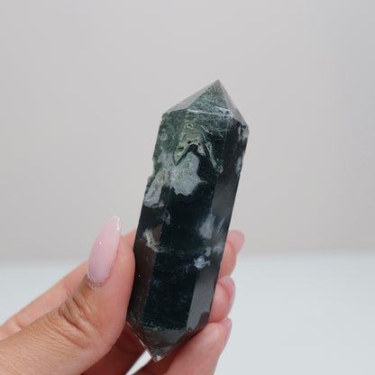Moss Agate DT w/ Druzy | 3