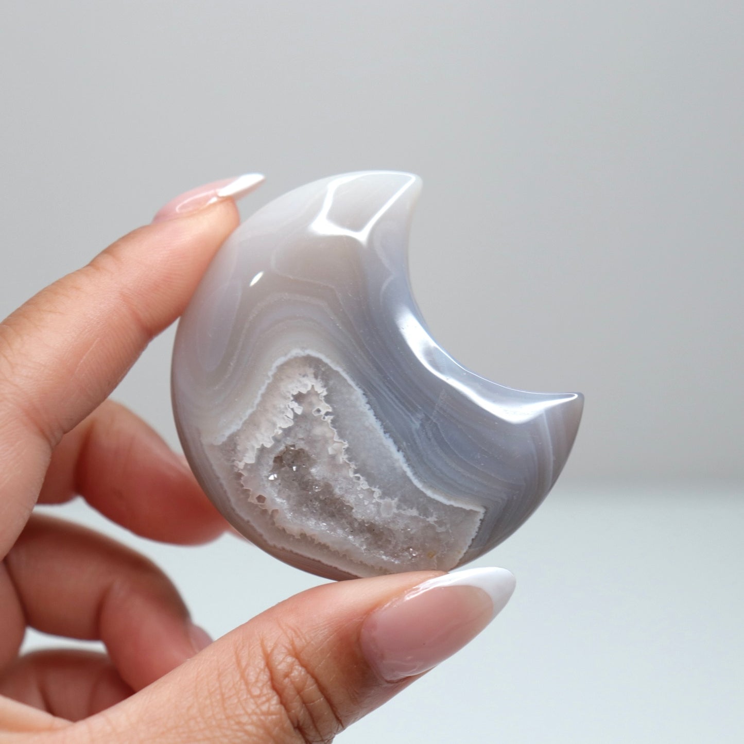 Druzy Agate Moon 40