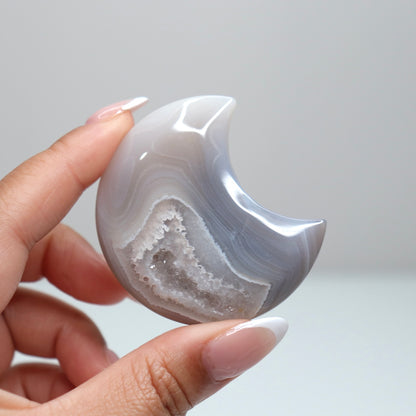 Druzy Agate Moon 40